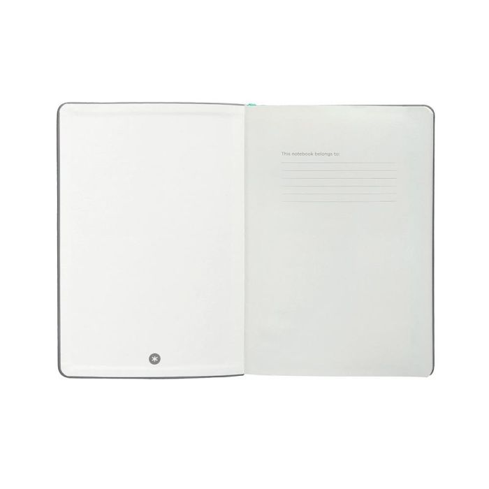 Cuaderno Con Gomilla Antartik Notes Tapa Dura A4 Hojas Puntos Gris Y Turquesa 100 Hojas 80 gr Fsc 6