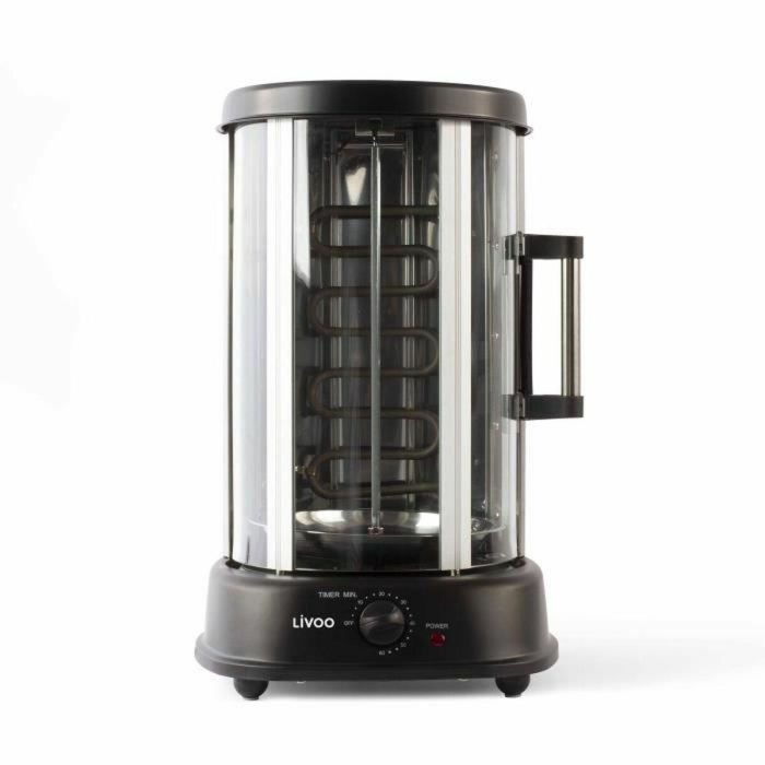 Livoo DOM323 Asador Kebab y Giroscopios para Aves y Carne, 21L 1500W Rotación 360°, 10 Brochetas, Negro 4