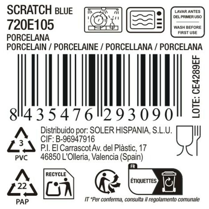 Fuente de Cocina La Mediterránea Scratch blue (8 Unidades) 2 Fuente de Cocina La Mediterránea Scratch blue (8 Unidades) 2
