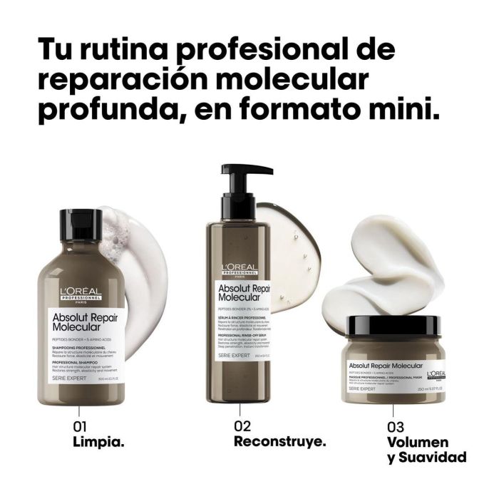 L'Oréal Professionnel Paris ABSOLUT REPAIR MOLECULAR Mascarilla Reparadora para Cabello Dañado 150 ml 7