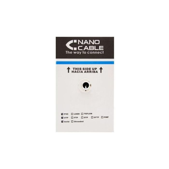 Bobina de Cable RJ45 UTP Nanocable 10.20.0304 Cat.5e/ 305m/ Gris 1 Bobina de Cable RJ45 UTP Nanocable 10.20.0304 Cat.5e/ 305m/ Gris 1