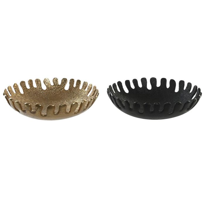Centro de Mesa DKD Home Decor Negro Dorado Aluminio 32 x 32 x 9 cm (2 Unidades) 0 Centro de Mesa DKD Home Decor Negro Dorado Aluminio 32 x 32 x 9 cm (2 Unidades) 0