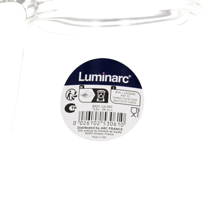 Jarra Agua Vidrio Arc (Broc) Luminarc 1,6 L
