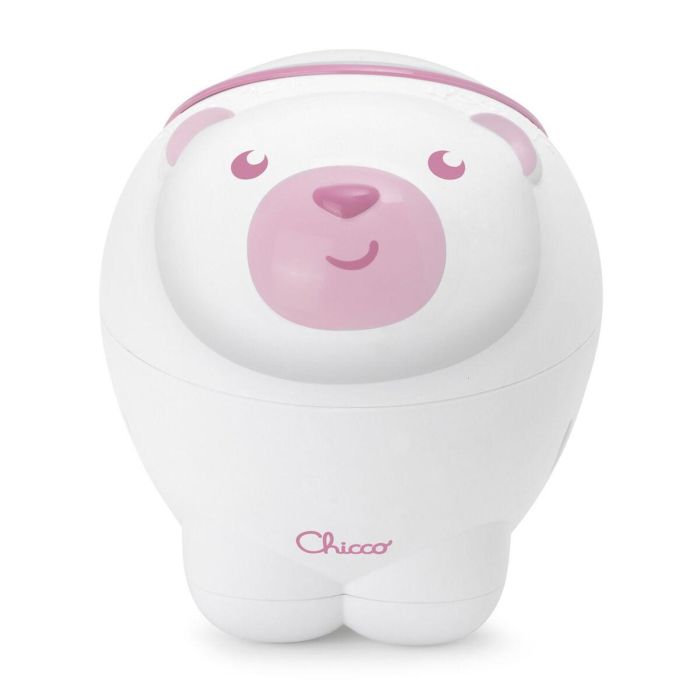 Chicco Proyector Oso Polar Rosa 2 en 1 con Luces y Música Personalizables para Bebés +0 Meses, Pilas AAA, 13x13x14.5 cm 3