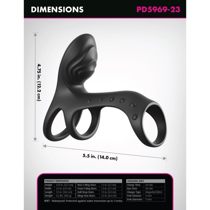Anillo para el Pene Pipedream Fantasy C-Ringz Negro 5 Anillo para el Pene Pipedream Fantasy C-Ringz Negro 5