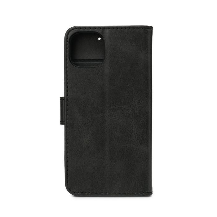 eSTUFF Funda Billetera WALES PU para iPhone 15 Negra con Soporte para Tarjetas 2