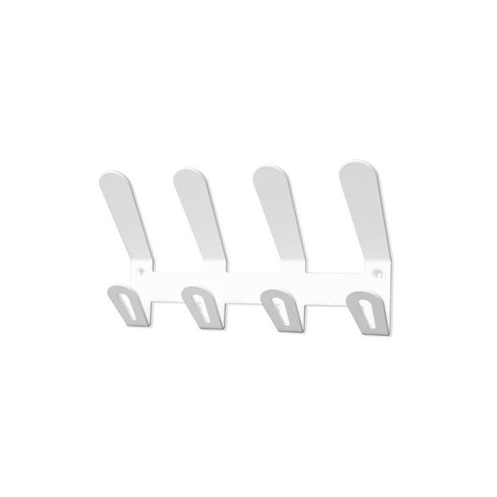 Perchero Pared Ec/02 4 Colgadores Color Blanco