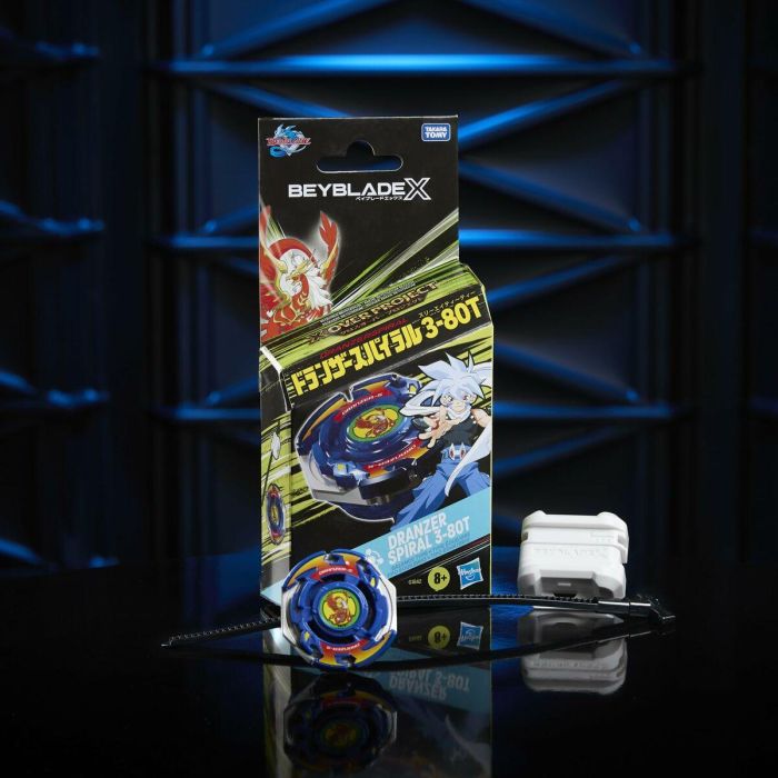 Hasbro Beyblade X Starter Pack X-Over Project Dranzer Spiral 3-80T, Top y Lanzador de Equilibrio, a Partir de 8 Años 2