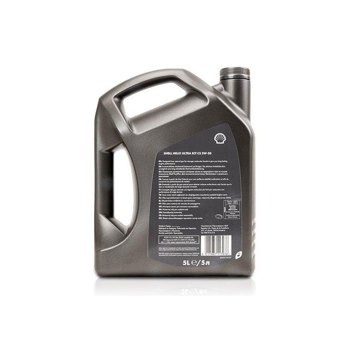 Shell A10 Cs3 ACSHEECT5W305L Aceite Motor Sintético Helix Ultra ECT C3 5W-30 5L - Low SAPS FAP, DPF, Catalizadores, ACEA C3, BMW LL-04, MB 229.51 1 Shell A10 Cs3 ACSHEECT5W305L Aceite Motor Sintético Helix Ultra ECT C3 5W-30 5L - Low SAPS FAP, DPF, Catalizadores, ACEA C3, BMW LL-04, MB 229.51 1