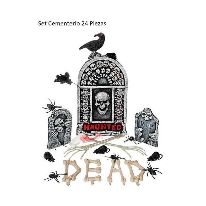 Set de cementerio 24 pzas. talla 34 x 13 x 56 cm 1 Set de cementerio 24 pzas. talla 34 x 13 x 56 cm 1
