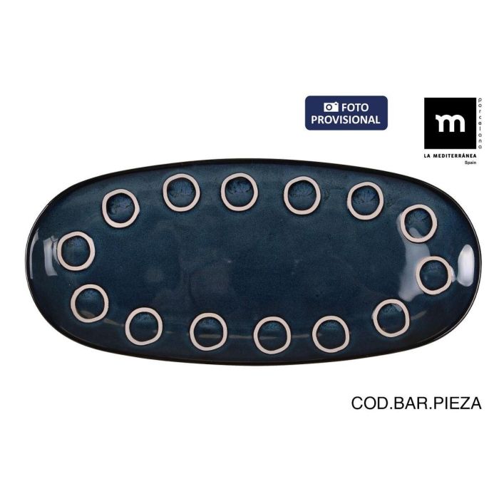 Fuente de Cocina La Mediterránea Almudena Azul Ovalado 33 x 14,8 x 2,7 cm (12 Unidades) 2 Fuente de Cocina La Mediterránea Almudena Azul Ovalado 33 x 14,8 x 2,7 cm (12 Unidades) 2