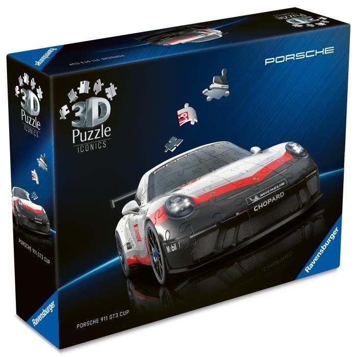 Ravensburger RAV12008039 Rompecabezas 3D icónicos Porsche 911 GT3 Cup 1 Ravensburger RAV12008039 Rompecabezas 3D icónicos Porsche 911 GT3 Cup 1