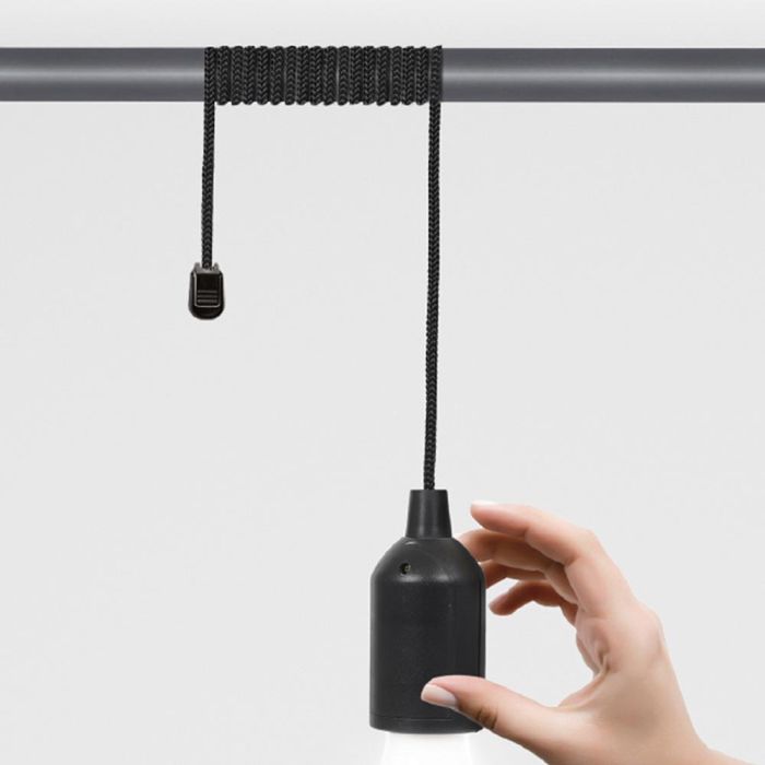 Home Deco Factory Lámpara LED Portátil Luz para Colgar con Cordón Estirable Funciona con Pilas AAA 3