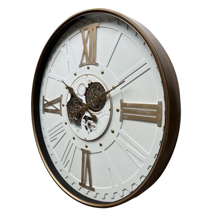 Reloj Pared Urban DKD Home Decor Blanco Dorado 8 x 80 x 80 cm 1