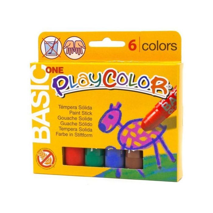 Playcolor Témperas Sólidas Basic One Barra Estuche De 6 C-Surtidos Playcolor Témperas Sólidas Basic One Barra Estuche De 6 C-Surtidos