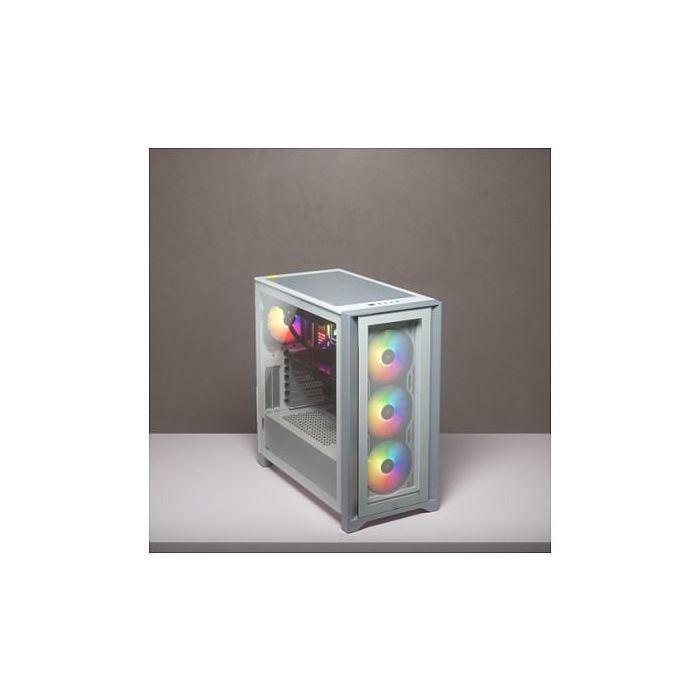 Corsair 4000X RGB Torre Midi ATX Blanca para PC Gaming con Ventana de Cristal Templado