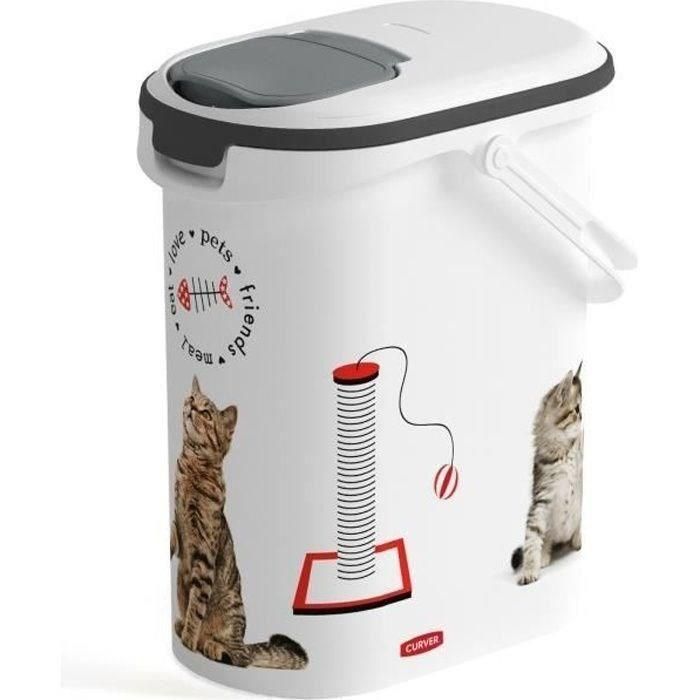 Bote de comida para mascotas Curver Love Pets Gato Blanco 4 Kg 0 Bote de comida para mascotas Curver Love Pets Gato Blanco 4 Kg 0