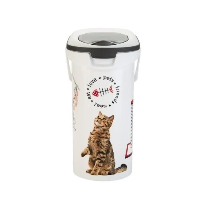 Bote de comida para mascotas Curver Love Pets Gato Blanco 4 Kg 1 Bote de comida para mascotas Curver Love Pets Gato Blanco 4 Kg 1