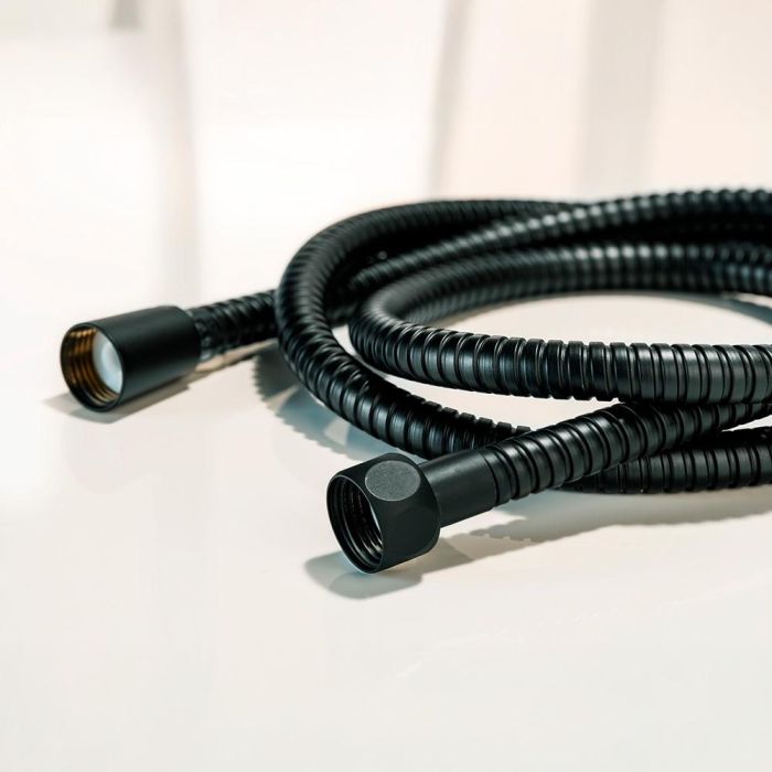 Flexo de ducha de acero inoxidable 150 cm negro 1 Flexo de ducha de acero inoxidable 150 cm negro 1