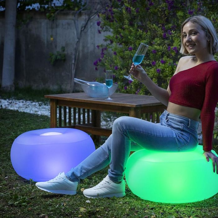 Asiento Hinchable con LED Multicolor y Mando a Distancia Pulight InnovaGoods 12