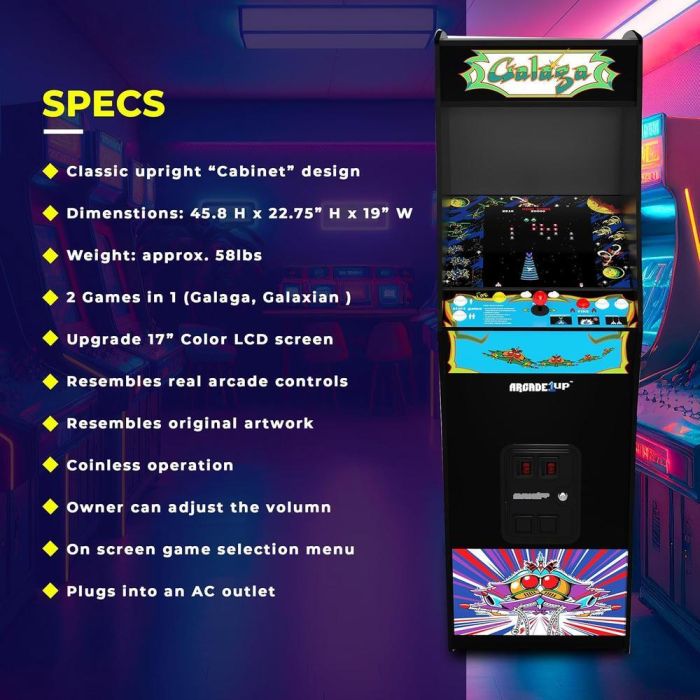 Máquina Arcade 1Up Galaga Deluxe 1 Máquina Arcade 1Up Galaga Deluxe 1