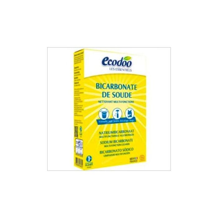 ECODOO Bicarbonato de Sodio 500g, Natural y Biodegradable, Limpiador Hogar y Ropa, Certificado EcoCert