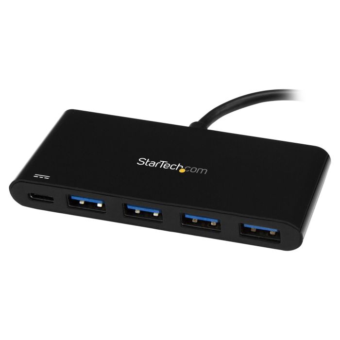StarTech Hub USB 3.0 de 4 Puertos con PD 2.0 - 5Gbps - Negro - USB Tipo C / USB Tipo A 1