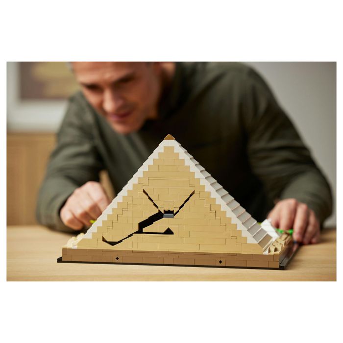 LEGO 21058 Architecture La Gran Pirámide de Giza, modelo de hobby creativo para construir, monumento mundial y decoración