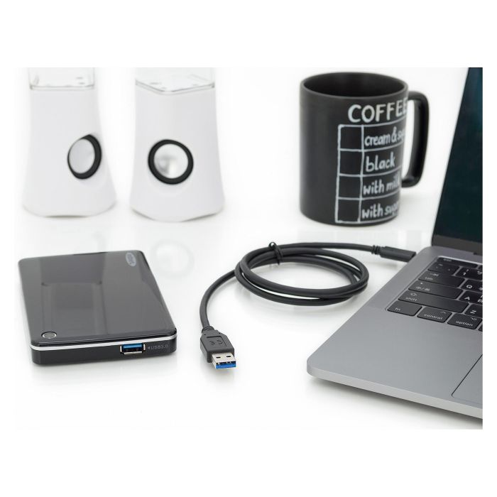 Digitus Cable USB-A a USB-C 3.2 Gen 2, 10 Gbit/s, 1m, Negro, Plug and Play