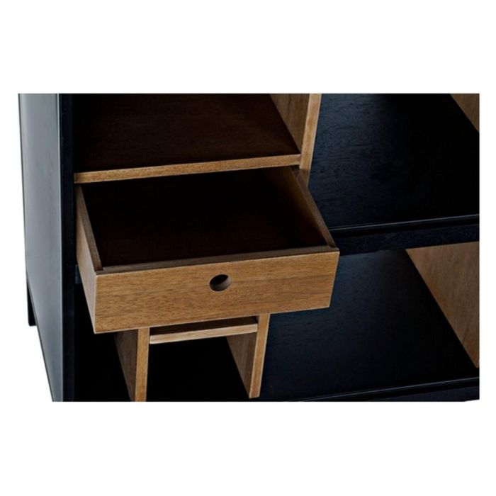 DKD Home Decor Buffet Mueble de Salón Alvin Moderno Negro Natural en Fresno y Hierro con 1 Cajón y 2 Puertas 160x40x75 cm 3 DKD Home Decor Buffet Mueble de Salón Alvin Moderno Negro Natural en Fresno y Hierro con 1 Cajón y 2 Puertas 160x40x75 cm 3