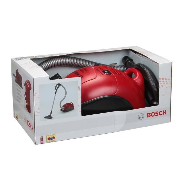 BOSCH Aspiradora infantil de juguete realista con sonidos, ruedas giratorias y función de aspirado real, 74 cm, para +3 años 1
