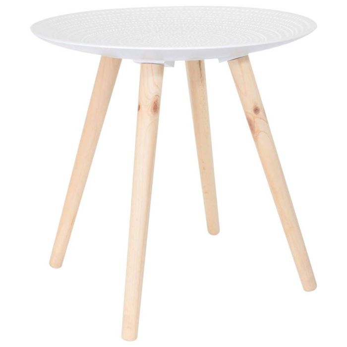 Home Deco Factory Juego de 2 Mesas Nido con Relieve Bl, MDF y Pino, Estilo Elegante y Fresco 4 Home Deco Factory Juego de 2 Mesas Nido con Relieve Bl, MDF y Pino, Estilo Elegante y Fresco 4
