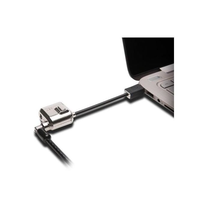 Kensington Candado de seguridad MiniSaver con llave para Portátiles, Tablets y Ultrabooks - Cable de acero al carbón de 1.8 m