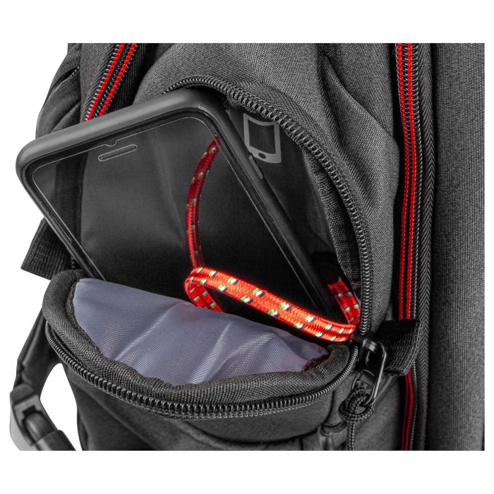 GENESIS Pallad 550 Mochila para Gaming 43,9 cm (17.3") Negro, Rojo con Compartimento para Portátil y Accesorios 5