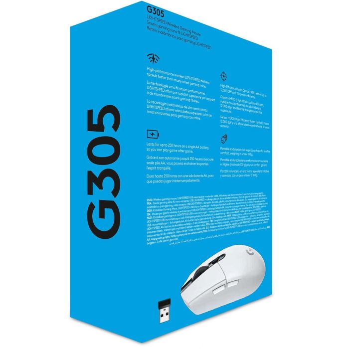 Logitech G305 Ratón Gaming Inalámbrico con Sensor HERO, Tecnología LIGHTSPEED, 12000 PPP, 6 Botones Programables 8 Logitech G305 Ratón Gaming Inalámbrico con Sensor HERO, Tecnología LIGHTSPEED, 12000 PPP, 6 Botones Programables 8
