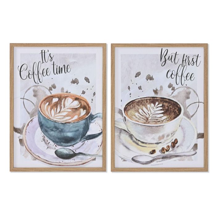 Cuadro Vintage DKD Home Decor Gris Marron 1.8 x 40 x 30 cm (2 Unidades) Cuadro Vintage DKD Home Decor Gris Marron 1.8 x 40 x 30 cm (2 Unidades)