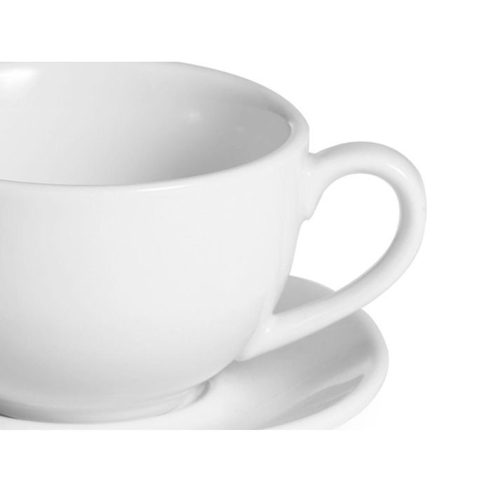 Set 6 Tazas Cafe Porcelana Blanca Con Plato 200Ml Vessia 21X11CM (6 Unidades) 3 Set 6 Tazas Cafe Porcelana Blanca Con Plato 200Ml Vessia 21X11CM (6 Unidades) 3