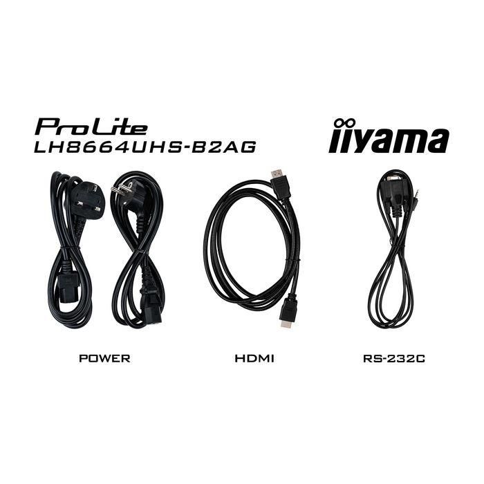 iiyama 86" 3840x2160, UHD IPS DLED panel, Haze 25% 500cd/m², Landscape and Portrait 18 iiyama 86" 3840x2160, UHD IPS DLED panel, Haze 25% 500cd/m², Landscape and Portrait 18