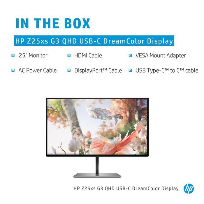 HP Z25xs G3 Monitor DreamColor QHD HDR USB-C para Diseño Profesional con Precisión de Color Calibrada Mac PC 11