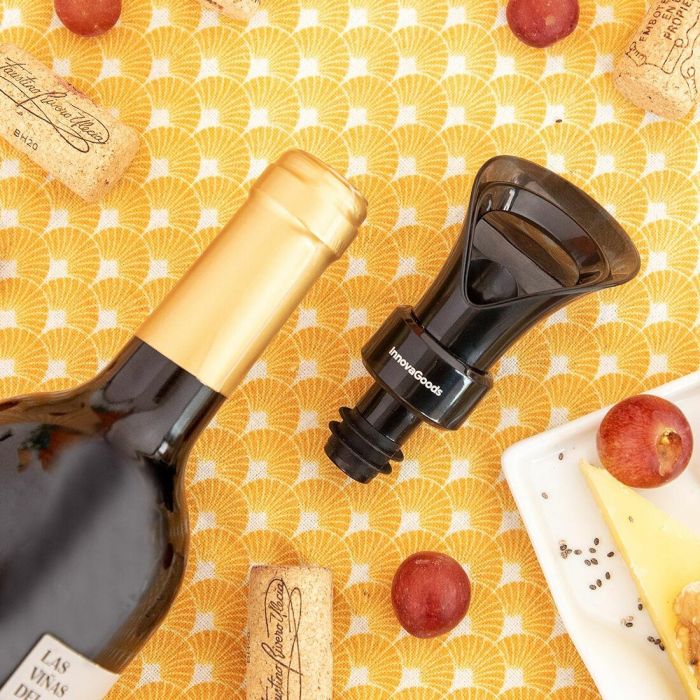 Pack Sacacorchos Eléctrico para Botellas de Vino y Tapón Dispensador Aireador de Vino 2 en 1 InnovaGoods 12 Pack Sacacorchos Eléctrico para Botellas de Vino y Tapón Dispensador Aireador de Vino 2 en 1 InnovaGoods 12