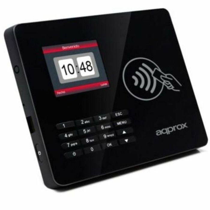 Approx appATTENDANCE02NF Lector Biométrico Control de Presencia y Acceso con PIN/RFID, Pantalla TFT, USB/RJ45, Software Español, 100.000 registros