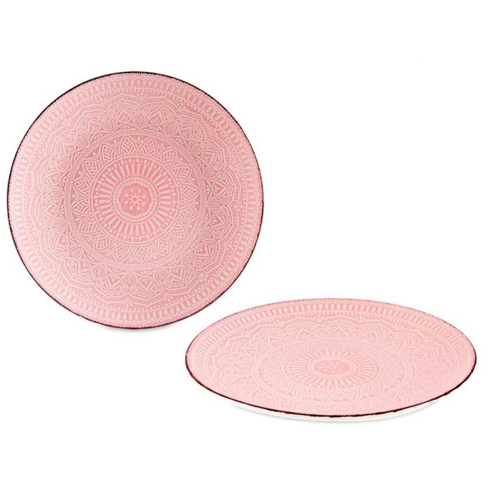 Plato Relieve Llano Rosa 27Cm Vessia (24 Unidades) Plato Relieve Llano Rosa 27Cm Vessia (24 Unidades)