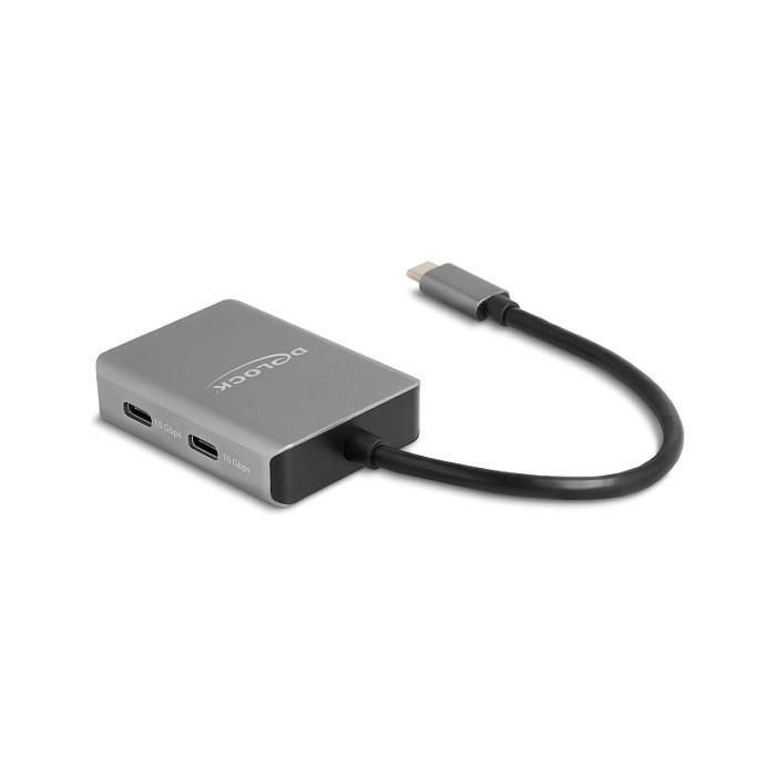 DeLOCK Concentrador USB Hub 4 Puertos USB Type-C USB 3.2 Gen 2 (10 Gbps) Plug and Play, Negro/Gris 0 DeLOCK Concentrador USB Hub 4 Puertos USB Type-C USB 3.2 Gen 2 (10 Gbps) Plug and Play, Negro/Gris 0