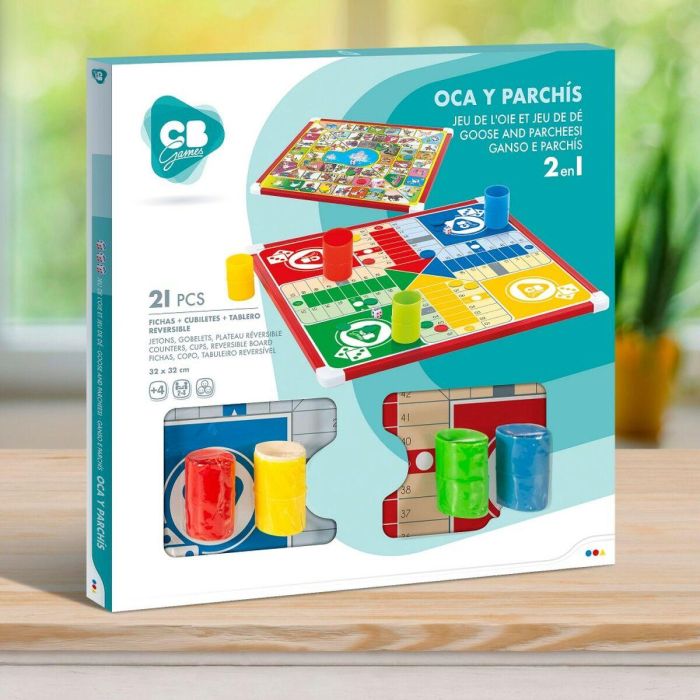 Tablero de Parchís y Oca CB Games 32 x 32 x 1 cm (25 Piezas) (6 Unidades) 2 Tablero de Parchís y Oca CB Games 32 x 32 x 1 cm (25 Piezas) (6 Unidades) 2