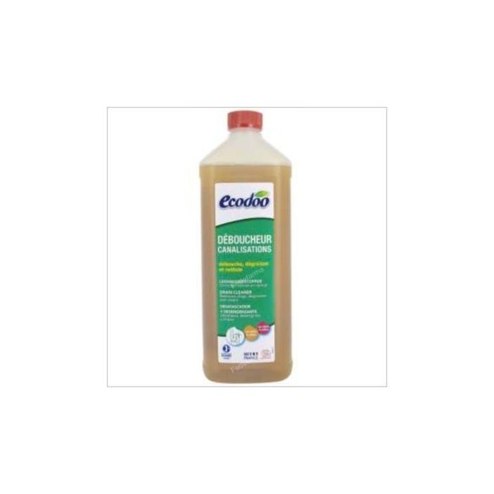 ECODOO Desatascador de Tuberías 1L Gel Activo Concentrado, Descalcificante, Desinfectante, Limpiador con Eucalipto