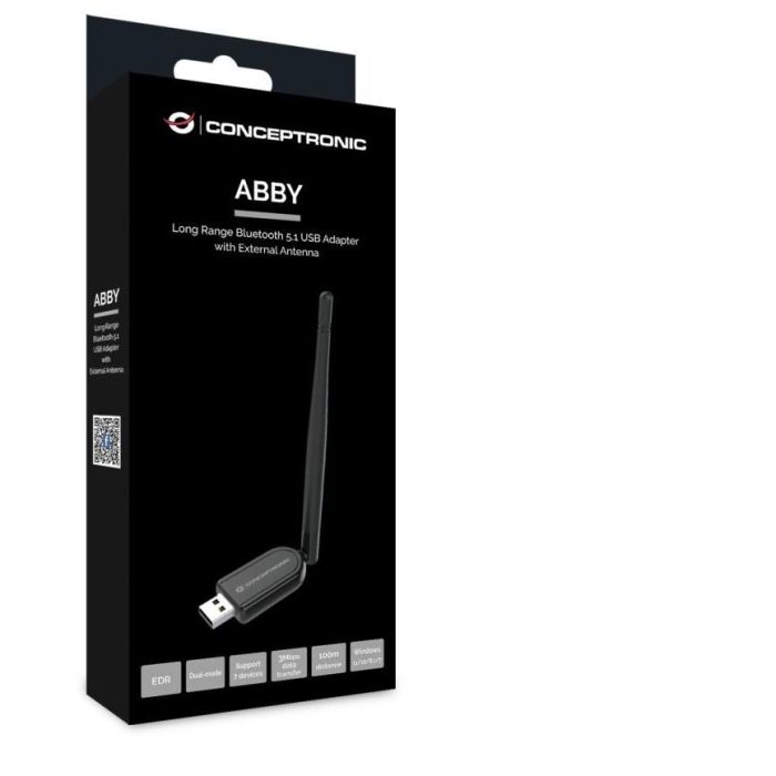 Conceptronic ABBY07B Adaptador Bluetooth 5.1 NanoUSB Inalámbrico USB 100m Negro 3