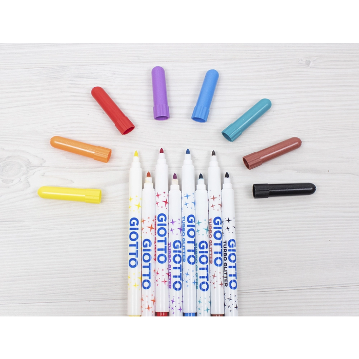 Giotto Rotuladores Turbo Glitter Estuche 8 Unidades Colores Surtidos 1