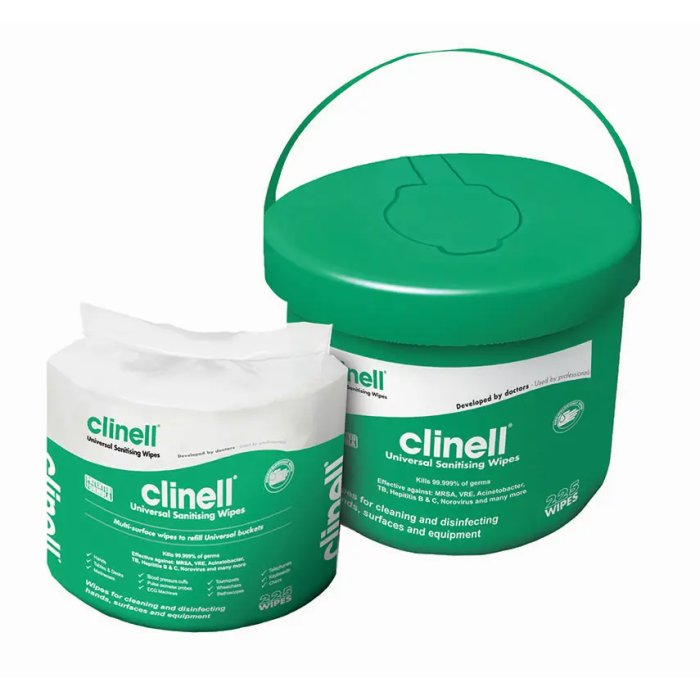 Clinell Universal Toallitas Superficies Cubo 225 Unidades