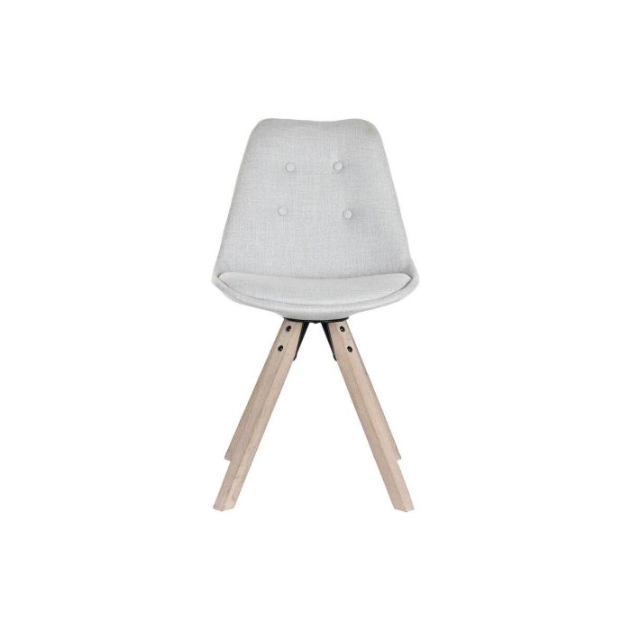 Silla Scandi DKD Home Decor Gris Claro 55 x 84 x 48 cm 3