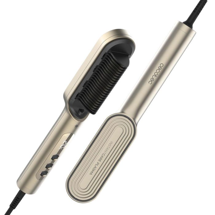 Cecotec Cepillo Alisador InstantCare Lisse IonTech Ionizador 9 Temp 35W Cerámica Champagne 1